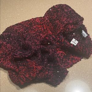 Express Vibrant Red and Black Infinity Scarf